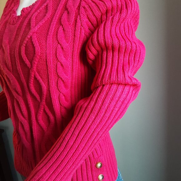 LIZ CLAIBORNE CABLE KNIT SWEATER - Picture 4 of 6